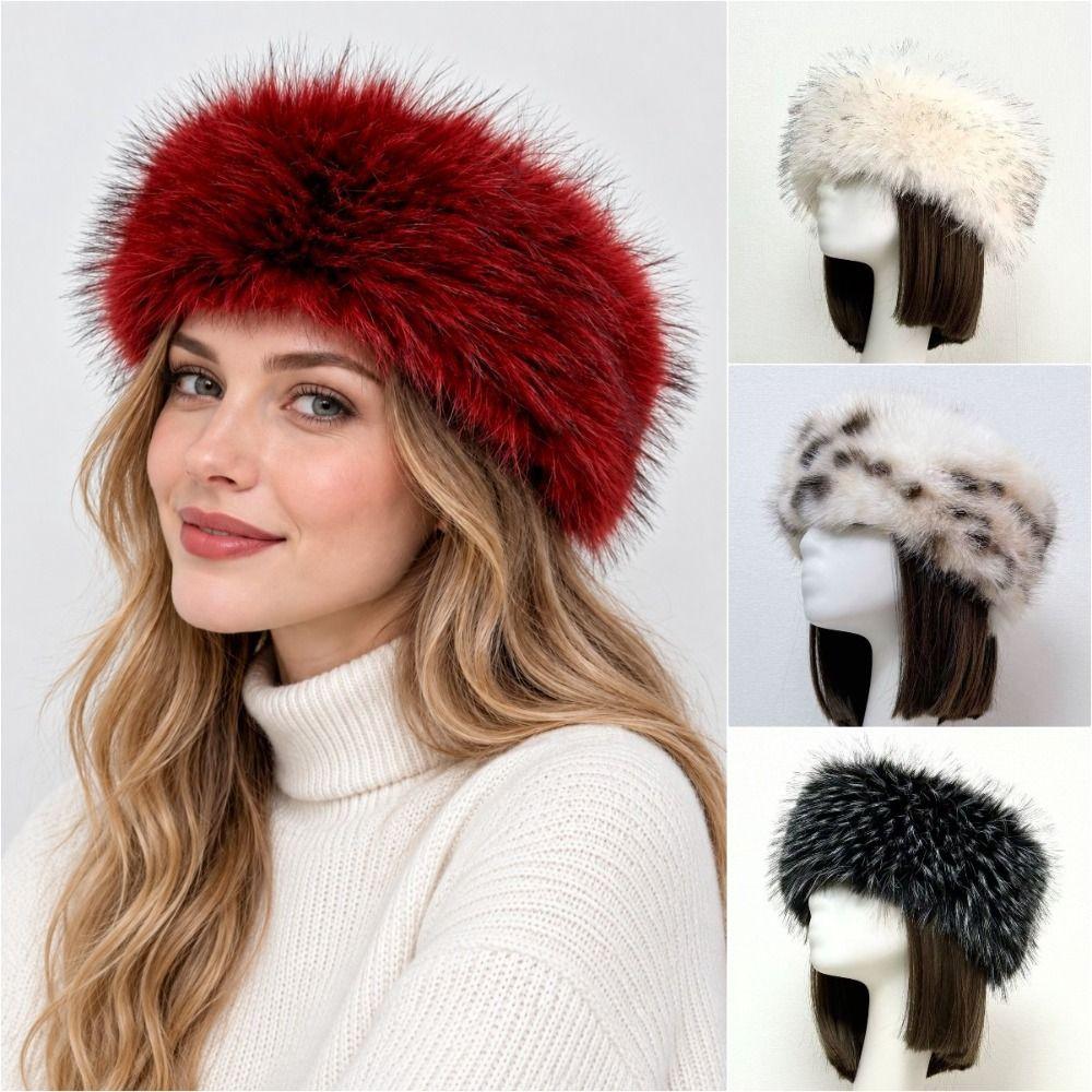 Thick Keepwarm Headband Imitation Fox Fur Fur Headband Hat Soft Furry Hairband Women