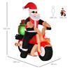 Christmas Decoration Inflatable Santa Claus Outdoor Christmas Decoration, incl. Blower, 1.65 m, Red + White + Black