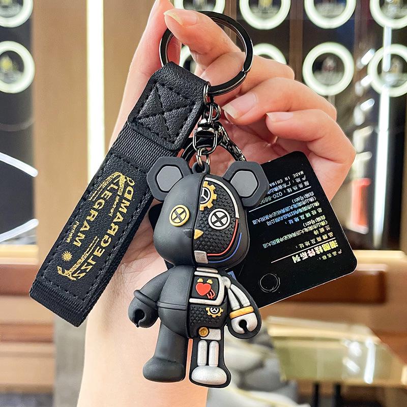 Steampunk Mechanical Bear Keychain Pendant - Unique Gift Doll