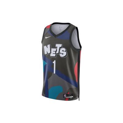 X KAWS буквенно-цифровой принт с цветными блоками баскетбольная майка City Edition 2023/24 сезон мужские топы черные DX8487-014