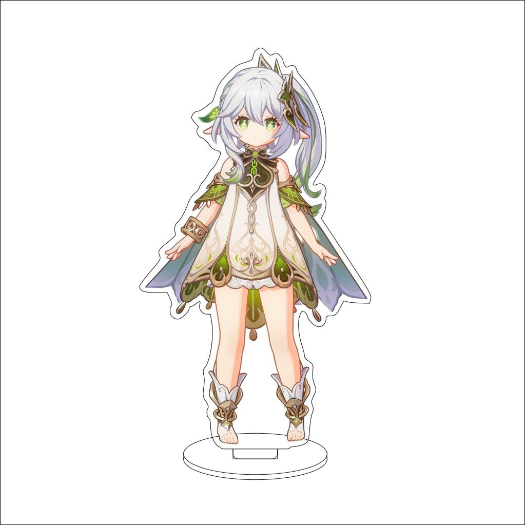 16CM Anime Genshin Impact Cosplay Acrylic Stand Ornaments Aether/Lumine/Paimon/Asmoday/Ronova  Figure Stand Halloween Gift