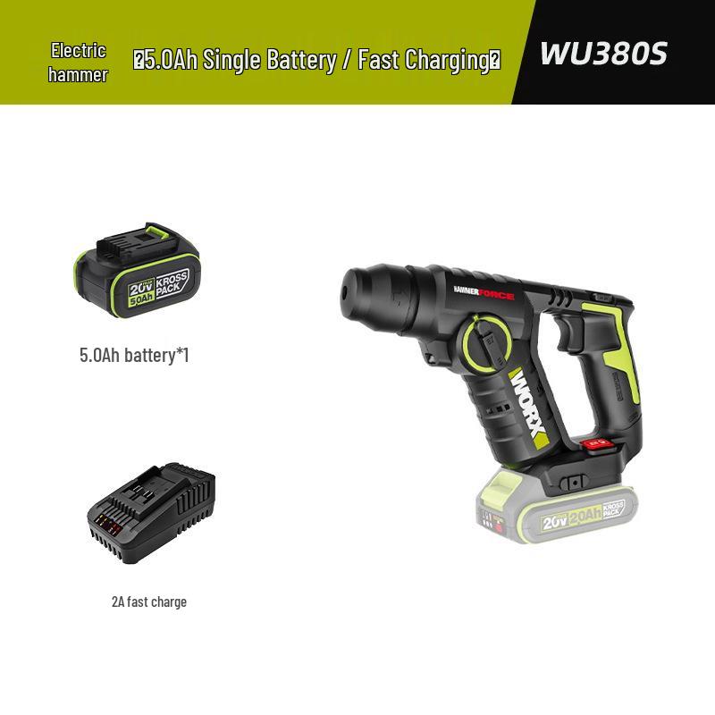 Бесщеточный литий-ионный ударный шуруповерт Wickes WU380S: Промышленный, легкий, многофункциональный, перезаряжаемый бетонобур.