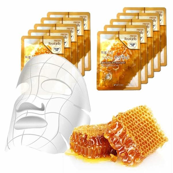 3W Clinic Royal Jelly High-Adhesion Cold-Heat Mask Sheet 10 Sheets Honeycomb (WC5A13F)