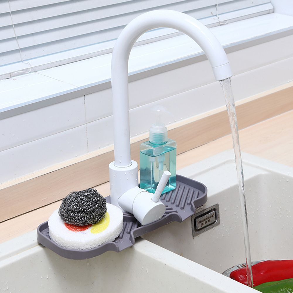Bathroom Supplies Silicone Countertop Protector Sink Splash Guard Drip Catcher Mat Faucet Absorbent Mat Faucet Absorbent Pad