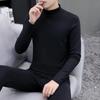 Мужской двухсторонний бархатный термокомплект - Полувысокий воротник, Толстый бесшовный для осени и зимы.