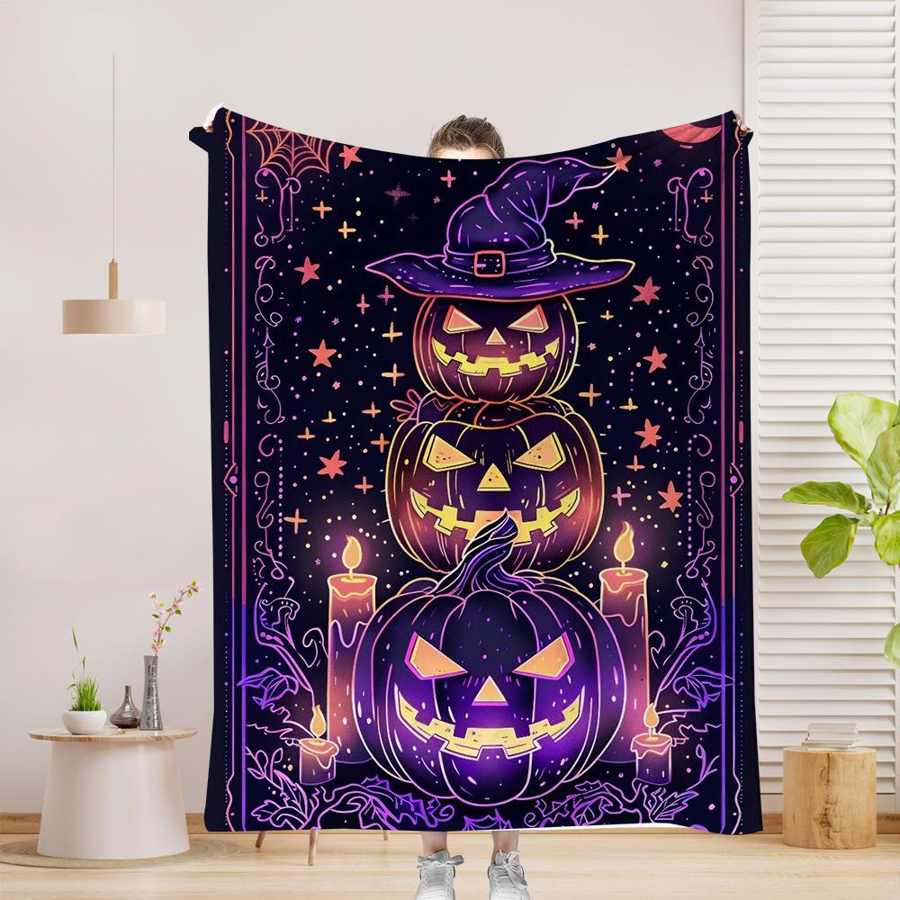 Cartoon Element Series Printed Blanket for Sofa Bed Travel Camping Living Room Office Conditioning Blanket for All Seasons Gifts