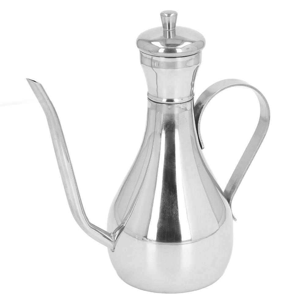 304 Stainless Steel Oil Dispenser Bottle 350ml/500ml Oil Storage Container Restaurant Use