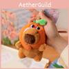 Frog Orange Hat Capybara With Backpack Plush Keychain Toy Pendant Decoration