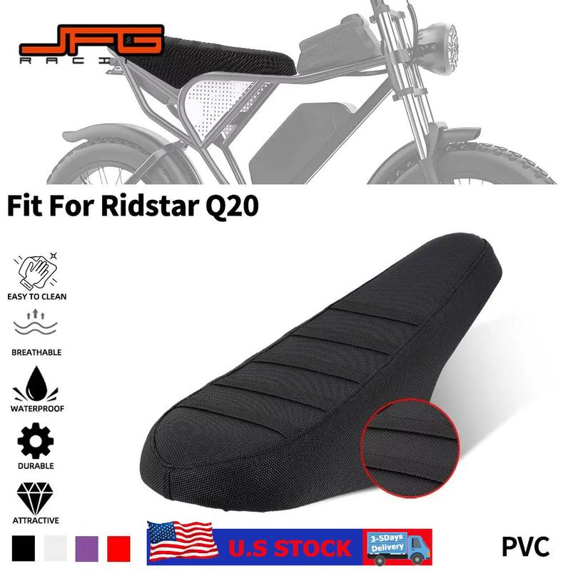 Motorcycles Seat Cover Waterproof Non-slip Particles Design PVC For Ridstar Q20 Electric Bike E-bike Scooter Bicycle Accessories