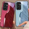 Фиолетовый с узором из воды Для Samsung Galaxy A15 5G 54 4G 51 50 24 35 90 71 12 51 53 52S 80 22 34 Черный Чехол для телефона из закаленного стекла