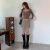 New Arrivals Open Run Women Slit Point H Line Span Mini Skirt