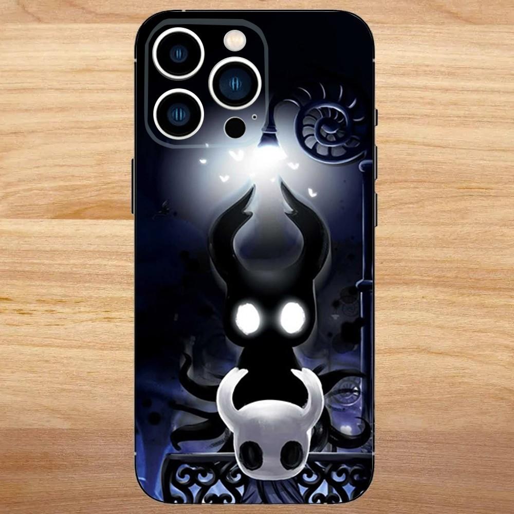 Чехол для телефона H-Hollow Knight для iPhone 16,15,14,13,12,11,Mini,Pro,SE,MAX Белый Матовый Ударопрочный Чехол