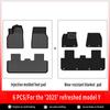 For New Tesla Model Y Launch 2025+ Juniper 2025+ TPE Floor Mats & Cargo Liner, All Weather Trunk Mats Floor Liner Backrest Mats