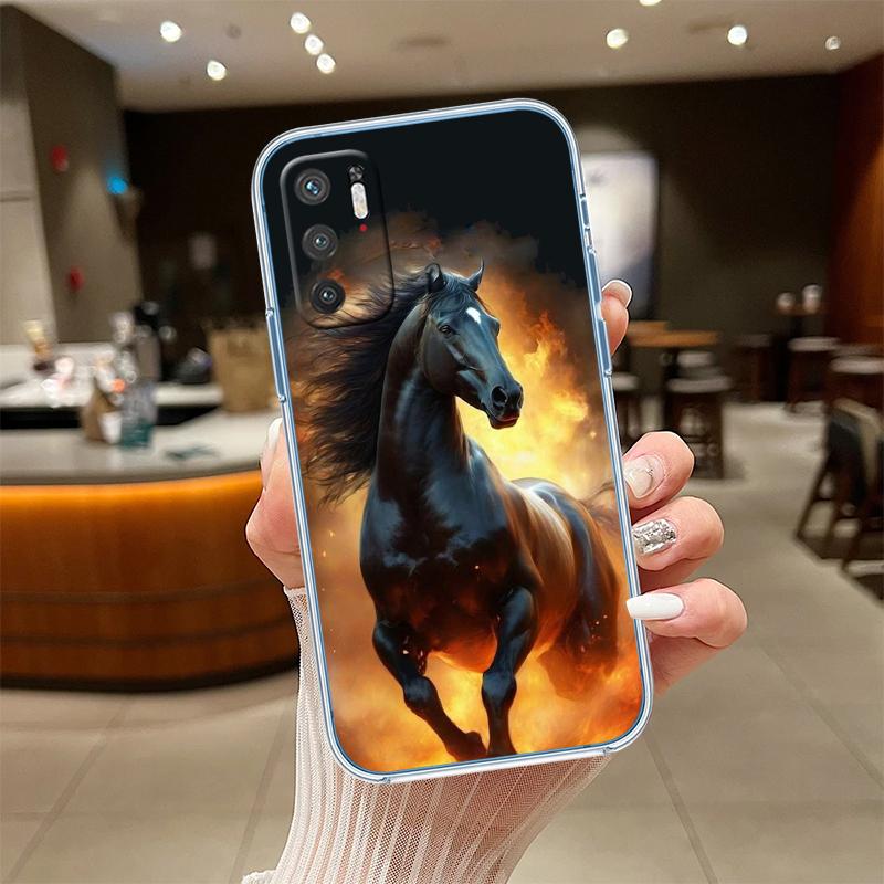 NH22 Fine Horse Transparent Phone Case for Motorola Moto G40 G04 G05 One Ace Action Fusion + Plus Hyper Macro Vision Zoom