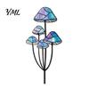 Outdoor Decorative Inserts Colorful Planter Insert Stake, Double-Sided, Flower Pot Decor Metal Yard Art Ornaments Insect Animal Stake for Plant