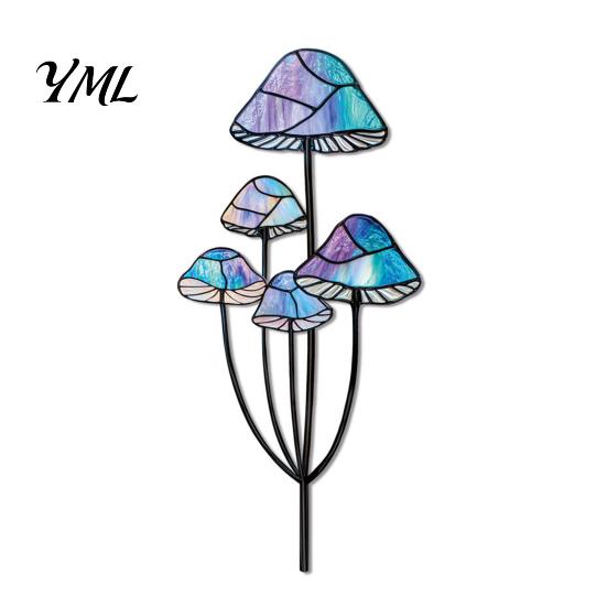 Outdoor Decorative Inserts Colorful Planter Insert Stake, Double-Sided, Flower Pot Decor Metal Yard Art Ornaments Insect Animal Stake for Plant