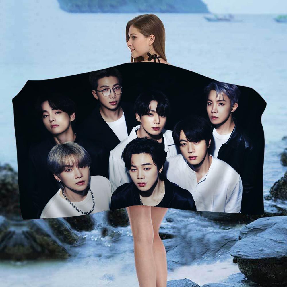 Динамитные K-pop Парни Большие Микрофибровые Пляжные Полотенца Быстросохнущее Полотенце Песок Пляжные Полотенца Бассейн Полотенце Для Путешествий Пляж Бассейн Йога