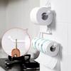 Adjustable Kitchen Paper Roll Holder Self-Adhesive Kitchen Toilet Roll Holder for Bathroom Storage