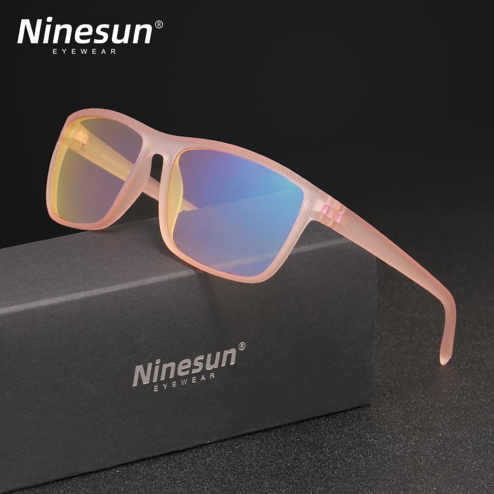 NINESUN Fashion Anti Blue Ray Glasses TR90 Frame Women Men Eyewear Blue Light Blocking Transparent Lens Optical Eyegalsses