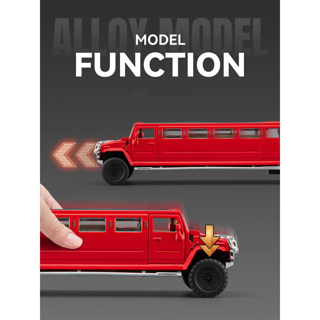 НОВЫЙ 1/32 Hummer H2 Лимузин Сплав Модель Автомобиля Игрушка Литье под Давлением Металлическое Литье Звук и Свет Автомобильные Игрушки для Детей Транспортное Средство