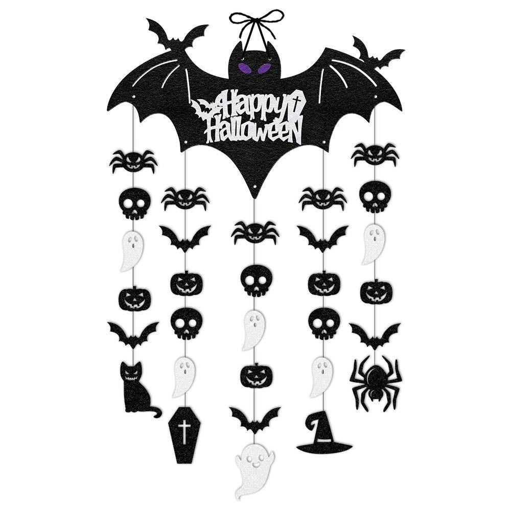 Reusable Halloween Hanging Decorations Pull Flag Design Halloween Wall Hanging Front Door
