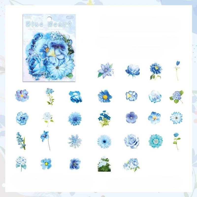 60 шт./упак. Наклейки с растительными цветочными кластерами, креативные канцелярские товары для джанк-журнала, декоративные наклейки для DIY, скрапбукинга, школьные принадлежности