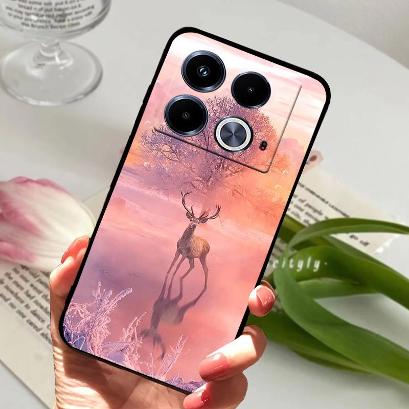 Чехол для Infinix Note 40 из мягкого силиконового ТПУ с рисунком животных, защитный чехол для Infinix Note 40 Pro 4G 5G 40 Pro Plus.