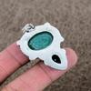Malachite, Diopside Gemstone 925 Sterling Silver Jewelry Pendant 2.05" KKG-338