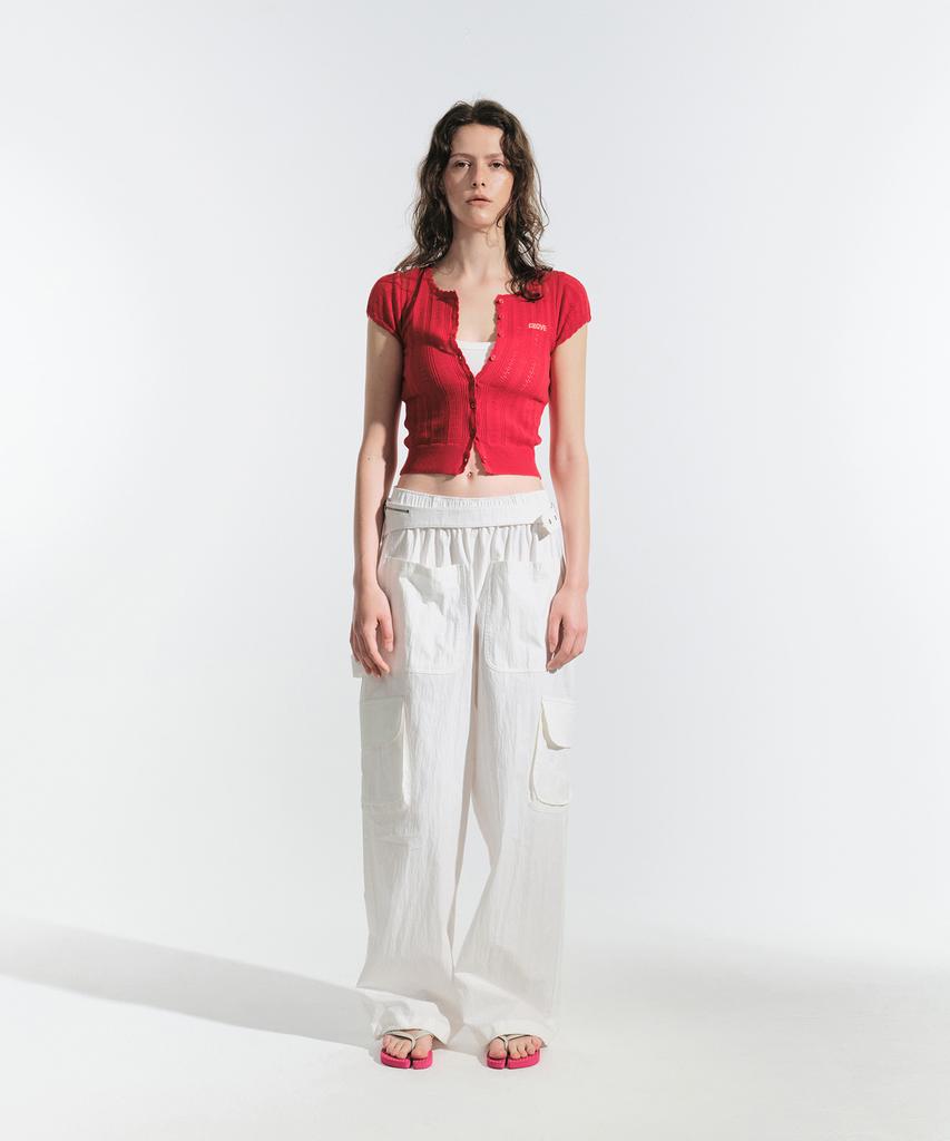 GROVE Vela Cargo Pants (White)