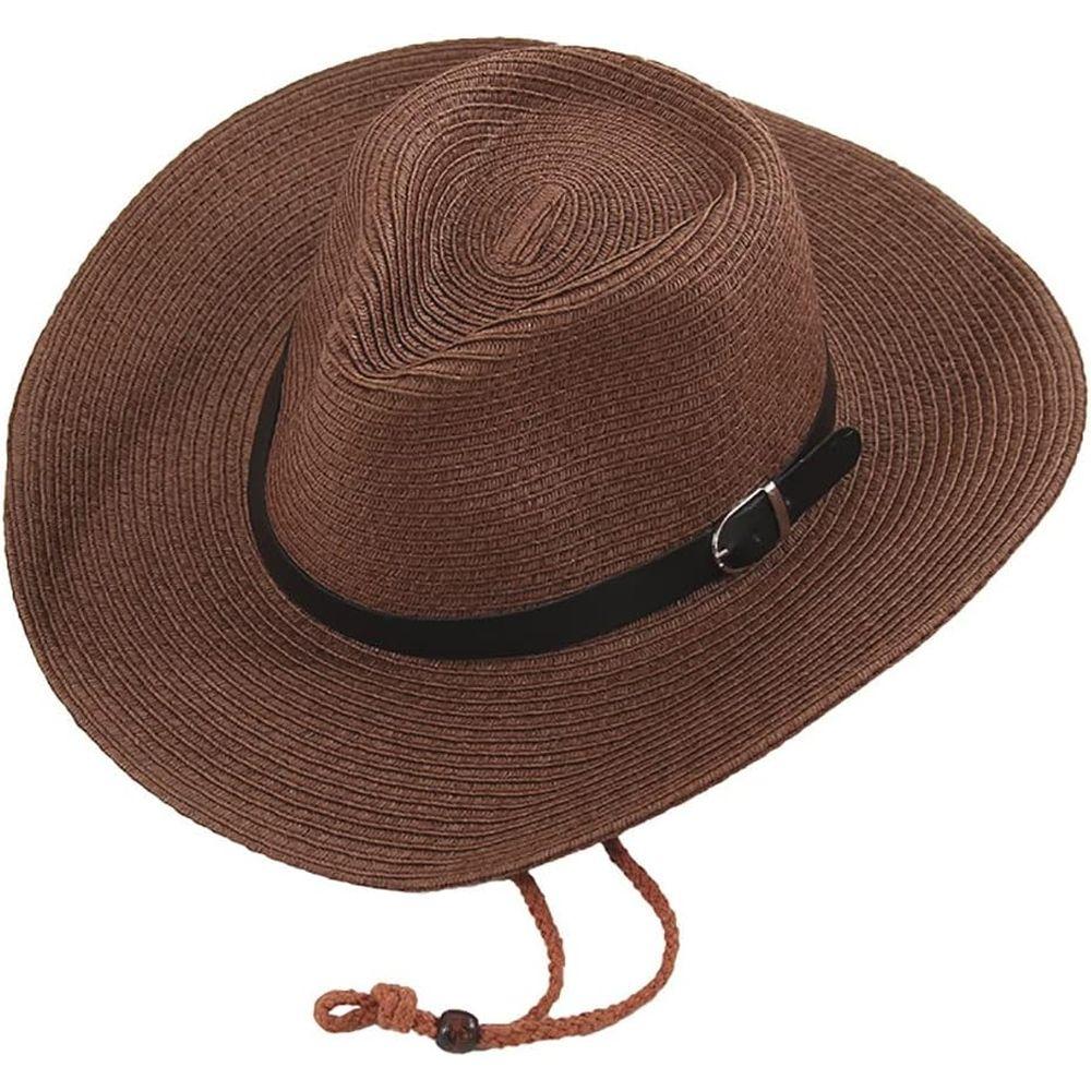 Men's and Women's Wide Brim Panama Hat for Outdoor Summer Use