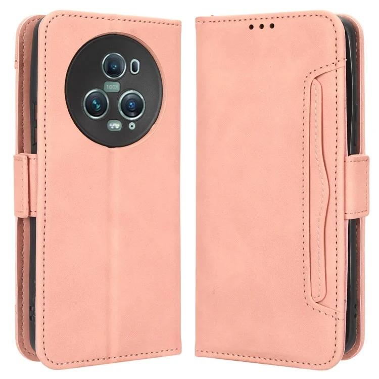 Для Honor Magic5 Pro 5G PU кожаный защитный чехол-подставка с несколькими отделениями для карт чехол-кошелек для телефона