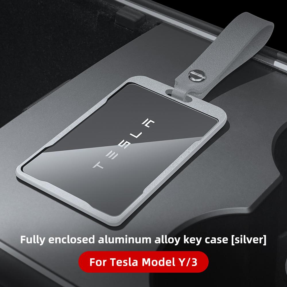 YZ подходит для Tesla Model 3 Model Y, новая алюминиевая карта-ключ, автомобильная карта-ключ, защитный чехол, полное покрытие, аксессуары