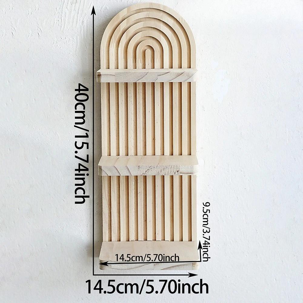 Boho Style Quality Wooden Wooden Wall Mounted Shelves Modern Home Decor Vintage Bohemian Wall Decor Boho Wooden Rainbow Wall