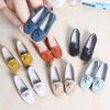 Spring Mother Shoes Single Shoes Hair Women Flat Bottom Women Doudou Flat Heel Leather Shoes Large Size Women'S Shoes