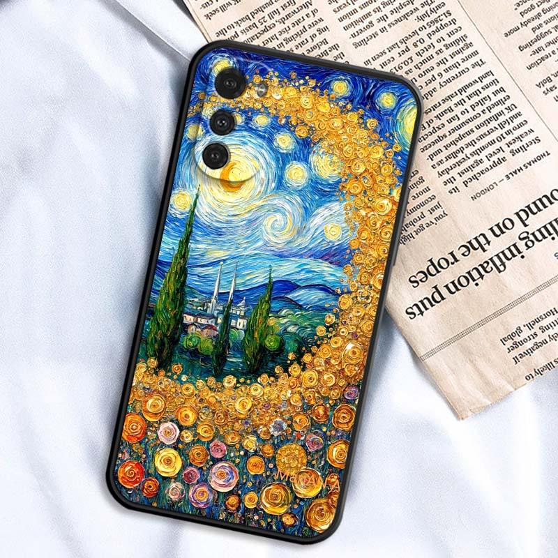 Креативные пейзажные узоры Для Motorola G85 Edge 50 G24 G35 G14 G04 40 G72 G34 G G54 G13 G32 5G Черный чехол для телефона