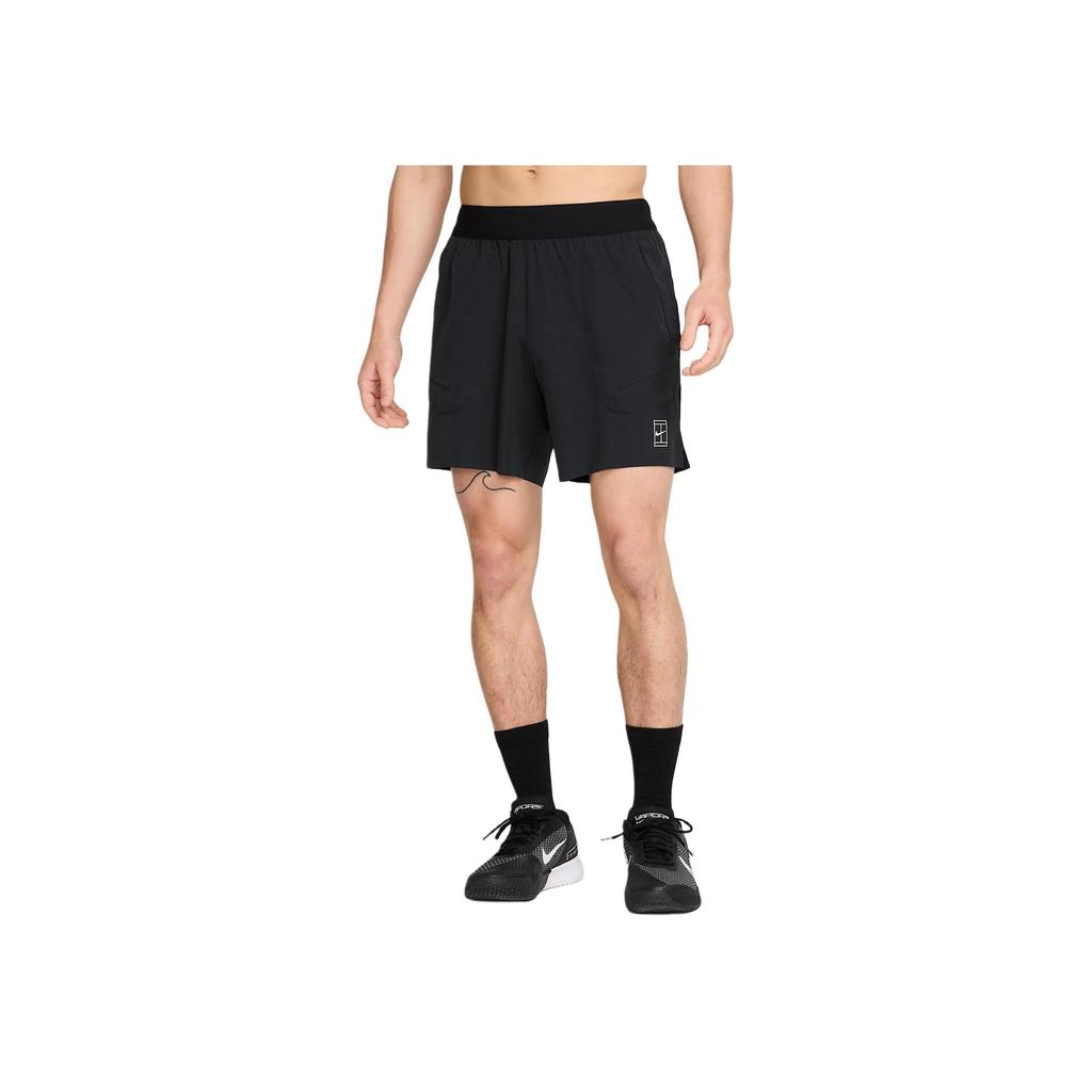 Nike Dri-Fit Advantage Повседневные Простые Дышащие Кружевные Теннисные Шорты Мужские шорты Черный Белый FZ6914-010