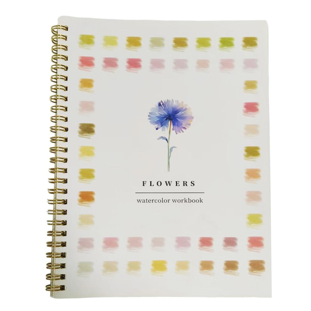 Дружелюбный к новичкам акварельный рабочая тетрадь Сделай сам Руководство по изучению искусства Акварельные рабочие тетради Раскраска Художественные принадлежности для рисования