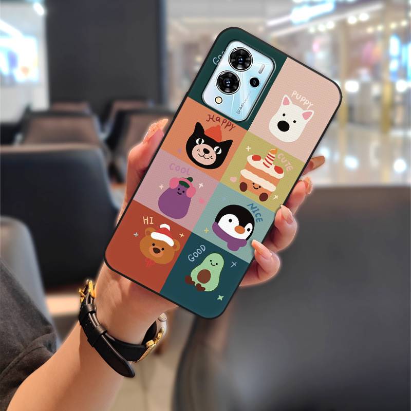 Cute Back Cover Phone Case For ZTE Blade V40 Pro Full Wrap Anti-knock Phone Pouch Soft Case Shockproof Dirt-resistant