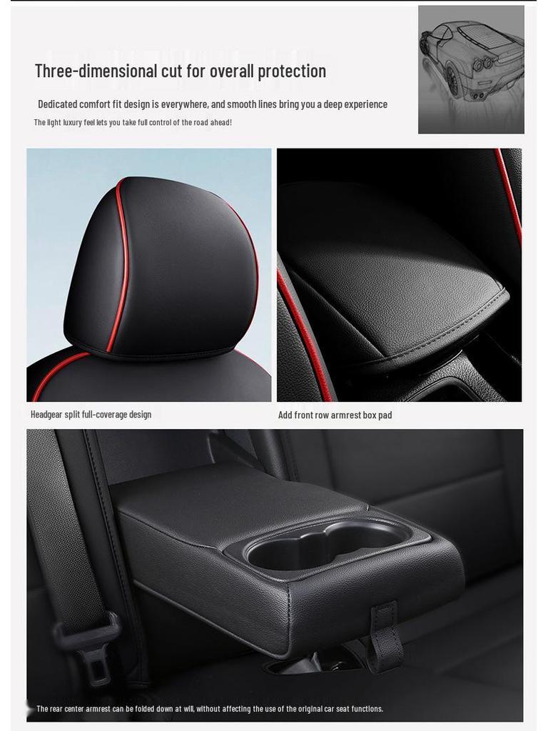 Hyundai Elantra Leather Car Seat Cushion - Perforated, All-Season, 5-Seat Compatible