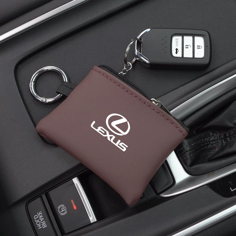 Car Key Bag Leather Coins Wallet Mini Card Pouch For Lexus F SPORT IS250 IS200 CT200h GS300 LS430 RX450h LX570 IS300 ES300h