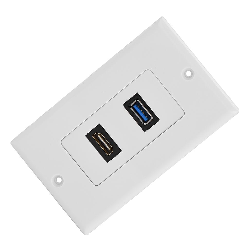 HDMI USB3.0 Два в одном Интегрированная Мультимедийная Настенная Панель Аудио Видео Разъем
