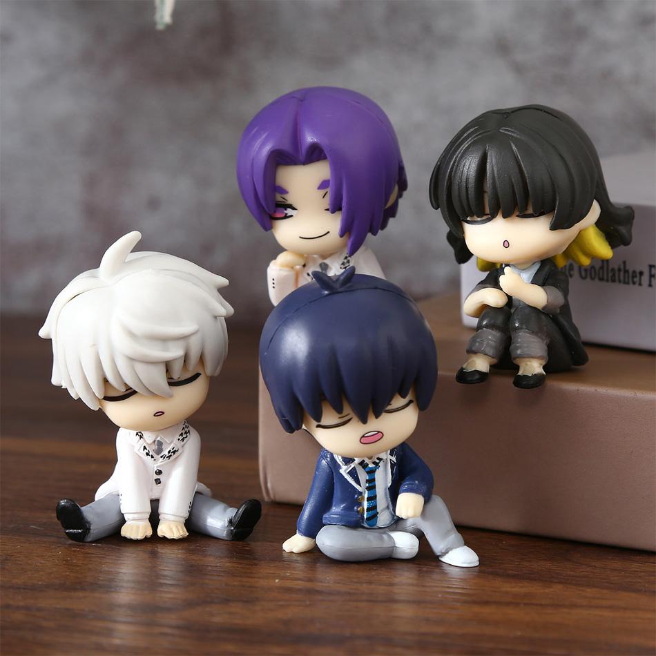 4pcs Blue Lock Gk Anime Figure Isagi Yoichi Bachira Meguru Shoulder To Shoulder Sleep Q-Version Kawaii Model Statue Kid Toy Gift
