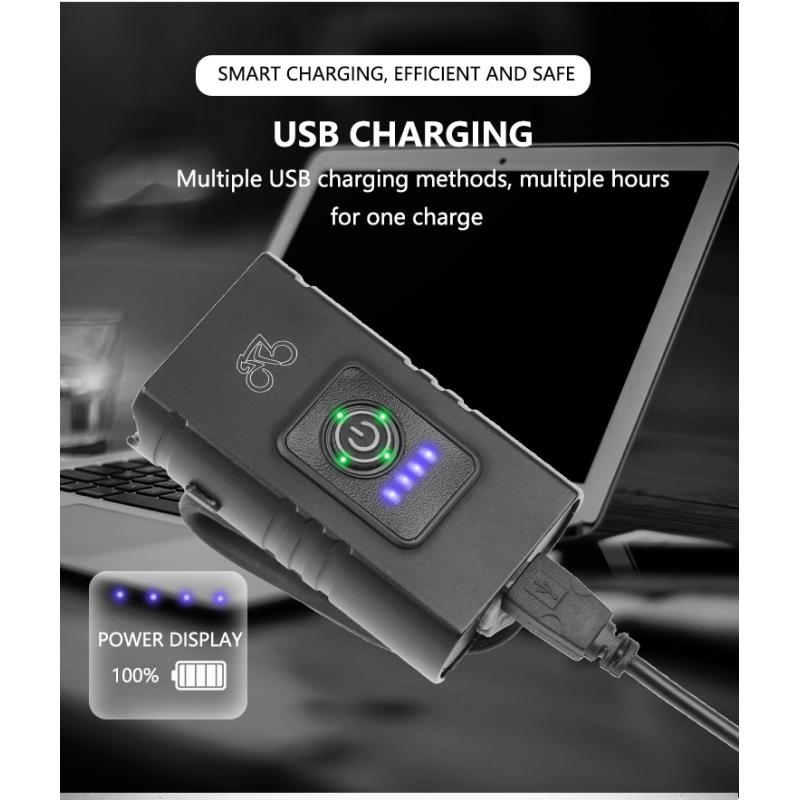 2 T6 Светодиодный велосипедный фонарь высокой яркости USB-аккумуляторный фонарик для велосипеда на открытом воздухе