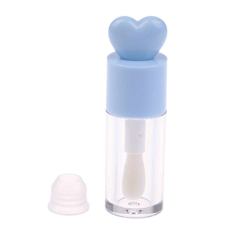 Transparent 4ml Lip Gloss Tube Matte Thick Rod Large Brush Head Empty Bottle Lips Glaze Container Makeup Packaging Material