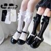 2024 Lolita Girls' Mid-Calf Princess Bow Lace Socks - Sweet JK Breathable Design