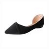 Comfortable and Versatile Pointed Toe Shallow Black Suede Work Shoes Soft-soled Loafers Office Flat-soled Women's Shoes