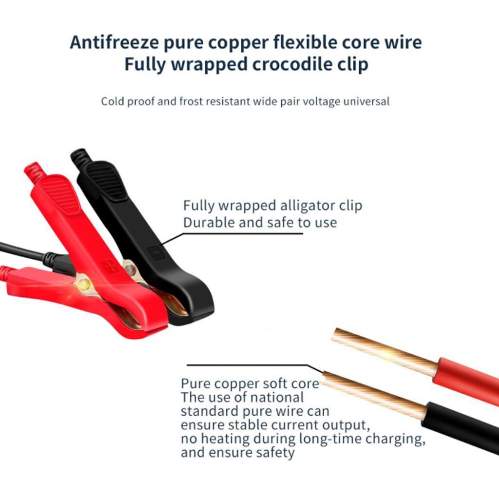 Автомобильное зарядное устройство, ремонтное зарядное устройство Pluse 12 В, 6 А с интеллектуальным цифровым дисплеем для грузовых автомобилей