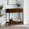 VidaXL Console Table Brown Oak 75x34.5x75 Cm Engineered Wood 834169