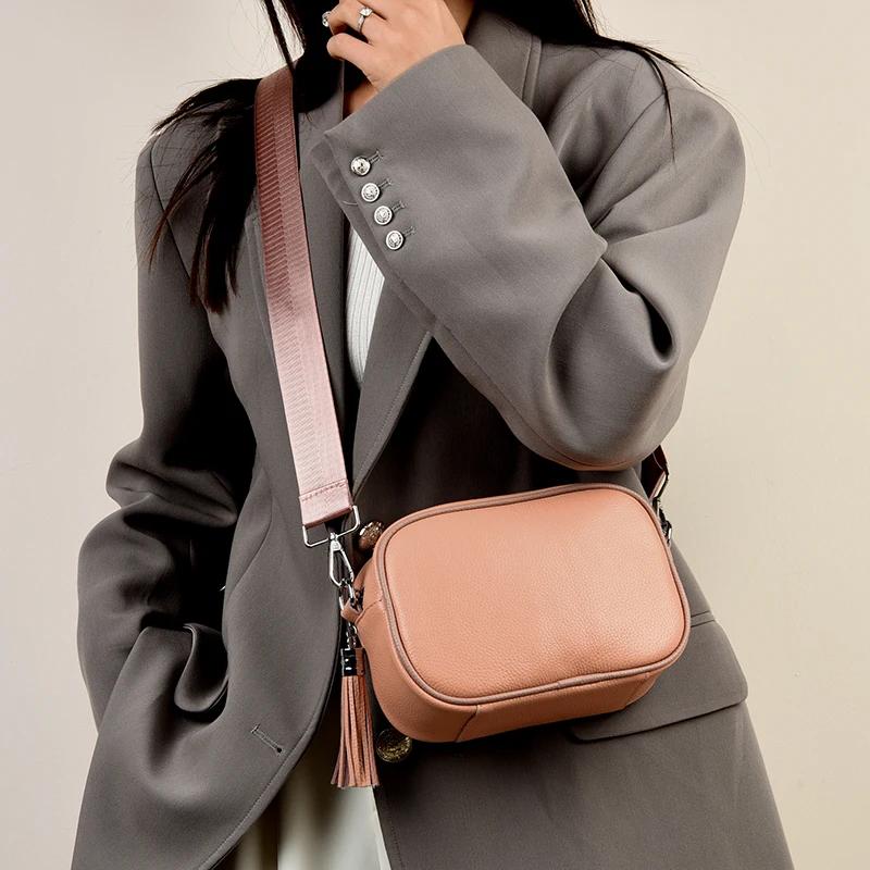 High-quality Leather Shoulder Bag for Women Messenger Bags Ladies Genuine Leather Casual Crossbody Bag