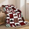 1 шт. одеяло с цифровой печатью, красная клетка буффало, рождественский элемент, грузовик, ультрамягкое и удобное флисовое плюшевое покрывало